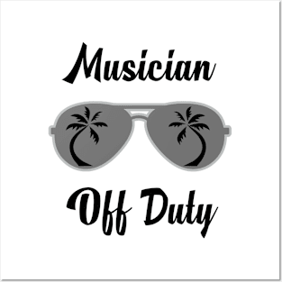 Off Duty Musician Funny Summer Vacation Posters and Art